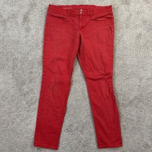 Loft Modern Skinny Red Stretch Jeans Size‎ 31/12 Slim Fit Mid Rise Colored Denim